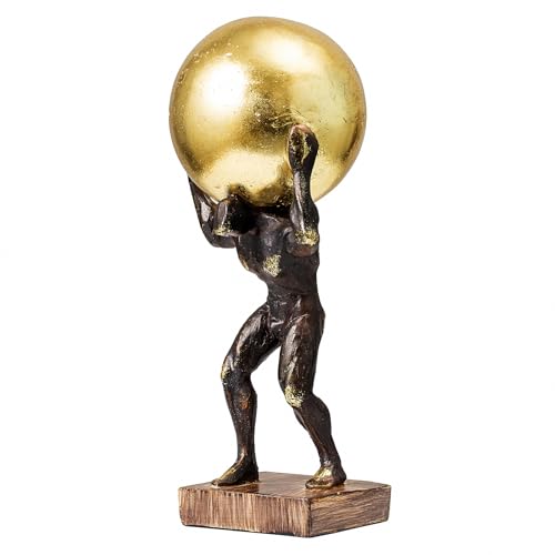 Lukitas Atlas Statue and Sculpture, Struggler Figurine Decor, Resin 13'' - color: Lift Ball