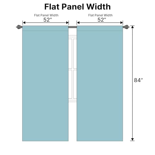H.VERSAILTEX Blackout Curtains Thermal Insulated Window Treatment Panels Room Darkening Blackout Drapes for Living Room Back Tab/Rod Pocket Bedroom Draperies, 52 x 84 Inch, Solid Aqua, 2 Panels - color: Aqua, size: 52"W x 84"L (Pack of 2)