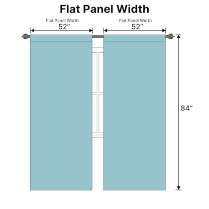 H.VERSAILTEX Blackout Curtains Thermal Insulated Window Treatment Panels Room Darkening Blackout Drapes for Living Room Back Tab/Rod Pocket Bedroom Draperies, 52 x 84 Inch, Solid Aqua, 2 Panels - color: Aqua, size: 52"W x 84"L (Pack of 2)