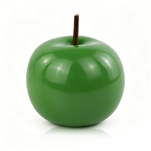 Ceramic Decorative Figurine, Artificial Fruit Sculpture Interior Decorations, Tabletop Ornament for Living Room Dining Room Bedroom Shelf Desk Office (Green) - color: Green