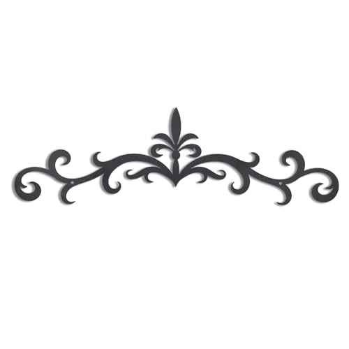 OYEFLY Metal Scroll Wall Art Decor,Rustic Iron Wall Medallion (style 1) - color: style 1
