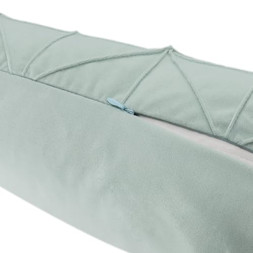 JWH Velvet Pillow Cover, Apple Green, 14x24 Inch - color: Apple Green, size: 24" x 14" (Pack of 1)
