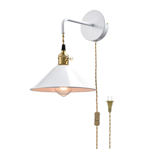 Hanging Height Adjustable Wall Sconce, Bright White 2-Pack - color: Plug in White*2Pcs