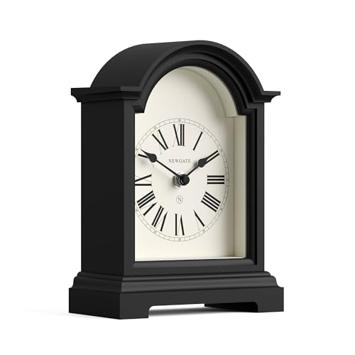 NEWGATE® Carriage Clock | Classic Arch top Mantel Clock | Black | Roman Numerals | Classic Vintage Style for Mantelpiece, Desk, Table top, Shelf or Bedside - color: Black