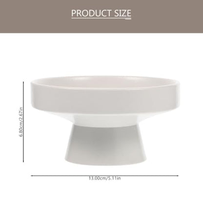 DOITOOL Ceramic Fruit Tray Footed Fruit Tray Pedestal Bowl for Serving Dessert Display Stand High Base Snacks 5.11 X 5.11 X 2.67 in for Kitchen Counter Dining Table Home Decor