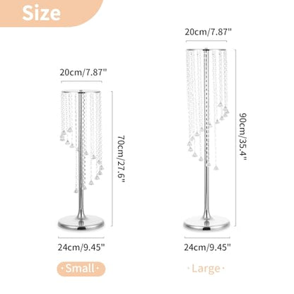 NUPTIO Tall Centerpiece for Table, Silver, 27.6", 10 Pcs - color: Silver, size: 10 Pcs 27.6 in