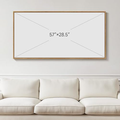 Large Framed Neutal Abstract Landscape Wall Art for Living Room, 60x30 In - color: Grey A, size: 60"L x 30"W