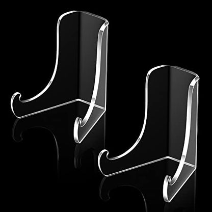 Chunful Acrylic Plate Stand Display Easel Holder,3 × 2.6 × 2.2 Inch - size: 3 x 2.6 x 2.2 Inch