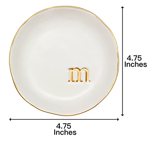 COLLECTIVE HOME Ceramic Jewelry Tray, Trinket Dish, Gifts for Women (M) - color: M