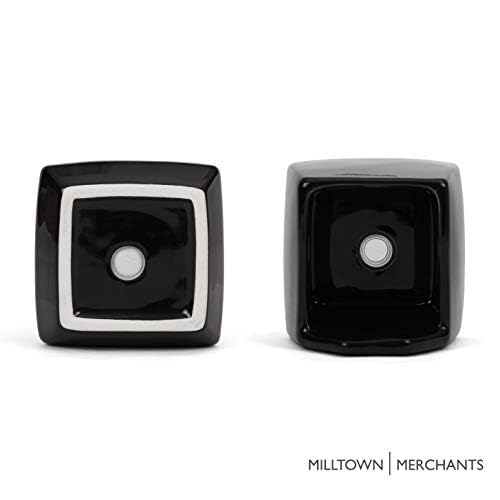 Succulent Wall Planters - Wall Vases - Black Ceramic Wall Mounted Planters - Succulent Plant Pots - Hanging Vases for Living Wall (2 Pack/Contemporary/Black) - color: Small Black Contemporary