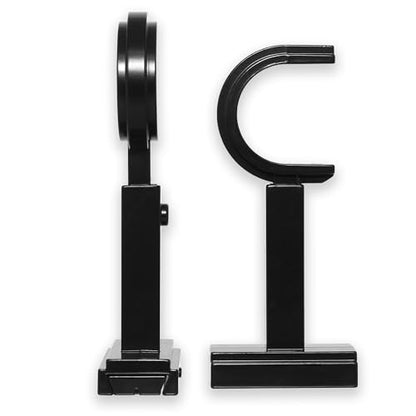 BlastHome® Luxury Adjustable Curtain Rod Brackets, Tuxedo Black - color: Tuxedo Black