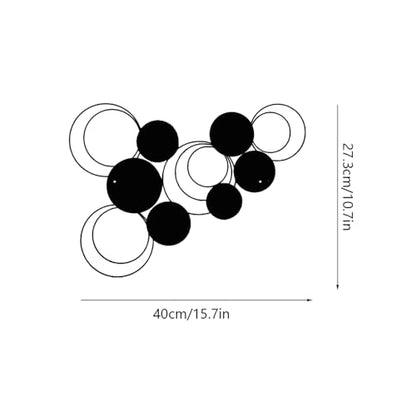 DUOOLN Black Abstract Metal Wall Decor, Geometrical Single Line Hanging Art - color: Black - Circle