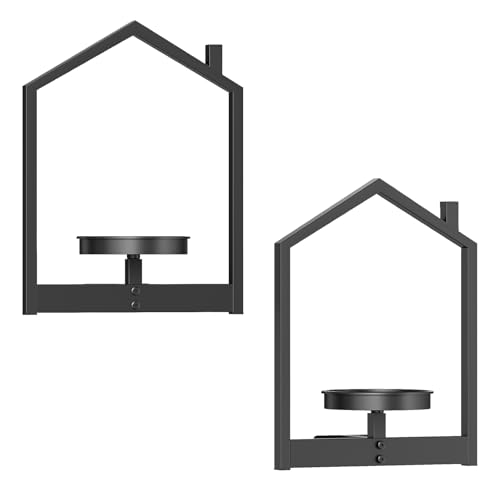 HOOBRO Metal Floating Shelves 2 Pack,Wall Plant Holder Shelf