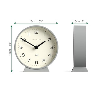 NEWGATE® M Mantel 에코 책상 시계 | 모던 라운드 디자인 | 포쉬 그레이 - color: 포쉬 그레이