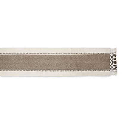DII Dobby Stripe Table Runner, 13x72, Brown & Cream Background - color: Brown, size: 13x72"