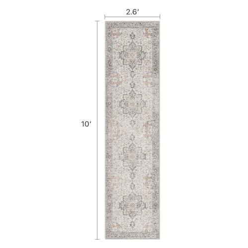 BESBLEE 2'6"x10' Washable Runner Rug Non Slip for Hallway Light Taupe Brown - color: Light Taupe Brown, size: 2'6" x 10' (Runner)