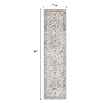 BESBLEE 2'6"x10' Washable Runner Rug Non Slip for Hallway Light Taupe Brown - color: Light Taupe Brown, size: 2'6" x 10' (Runner)