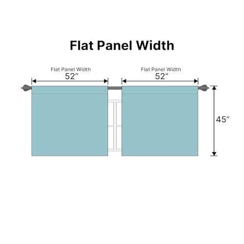 H.VERSAILTEX Blackout Curtains Thermal Insulated Window Treatment Panels Room Darkening Blackout Drapes for Living Room Back Tab/Rod Pocket Bedroom Draperies, 52 x 45 Inch, Aqua, 2 Panels - color: Aqua, size: 52"W x 45"L (Pack of 2)