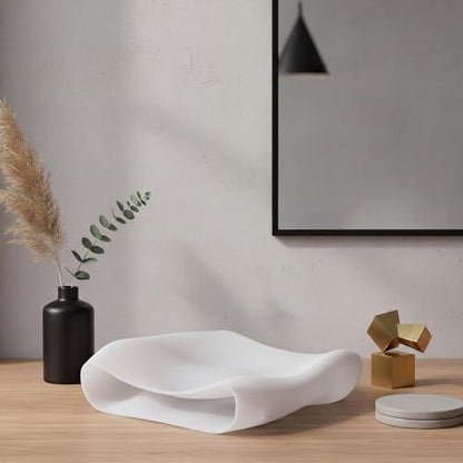 Qinyoung 12" Decorative Tray for Coffee Table, Modern Living Centerpiece