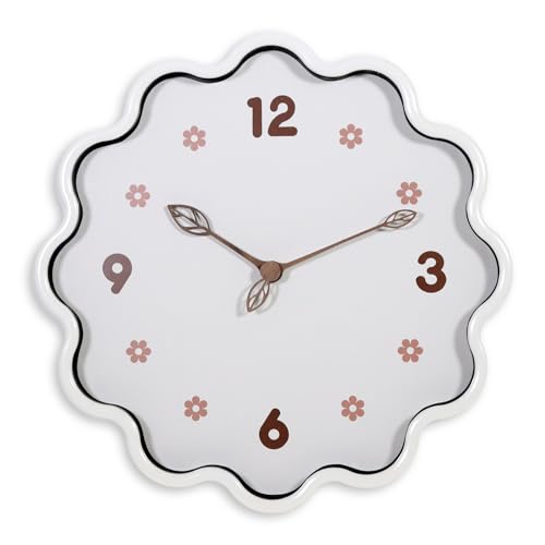 Wall Clock, Modern 14 Inch, White