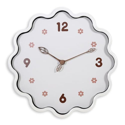 Wall Clock, Modern 14 Inch, White