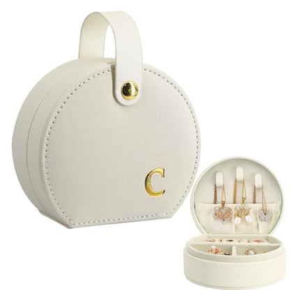 COLLECTIVE HOME Small Travel Jewelry Case for Women, Detachable Handle (c) - color: c
