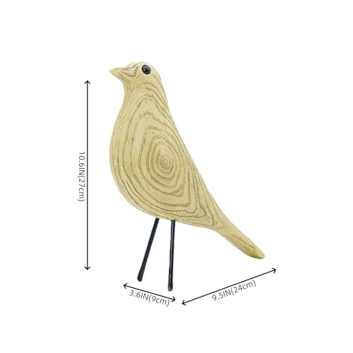 Mid Century Home Decor, House Bird, Adornment Office Home Decor, Desk Dove Ornament, Arts Pigeon Gifts, Replica Sculpture(Woodgrain, Beige) - color: Woodgrain Beige