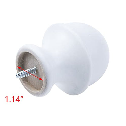 T Tulead Wooden Curtain Rod Brackets, 1.14-Inch, 2PCS White - color: White-2pcs