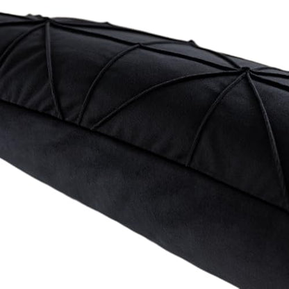 JWH Velvet Pillow Cover, Black, 14x24 Inch - color: Black, size: 24" x 14" (Pack of 1)