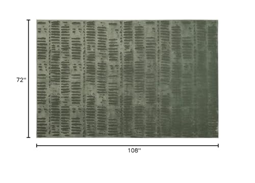 Revival Rugs Shell 7'x9' Area Rugs - Washable, Medium Pile, Green - color: Green, size: 6'7" x 9' (Rectangular)