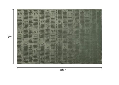 Revival Rugs Shell 7'x9' Area Rugs - Washable, Medium Pile, Green - color: Green, size: 6'7" x 9' (Rectangular)