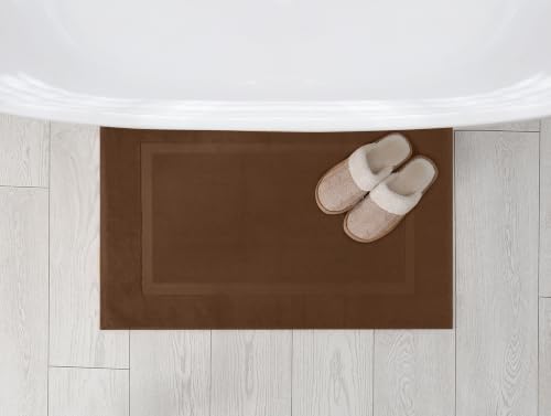 Utopia Towels Cotton Bath Mat, 21x34 in, 2 Pack, Dark Brown - color: Brown, size: 2 Bath Mats