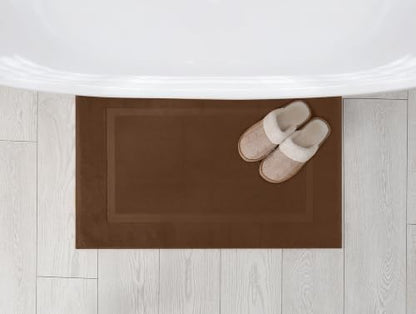 Utopia Towels Cotton Bath Mat, 21x34 in, 2 Pack, Dark Brown - color: Brown, size: 2 Bath Mats