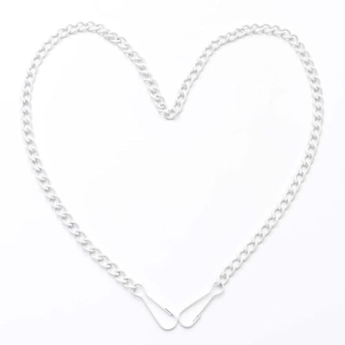 Bieye Chain005 30-Inch White Hanging Chain for Stained Glass Panels - size: White 30-inches Long