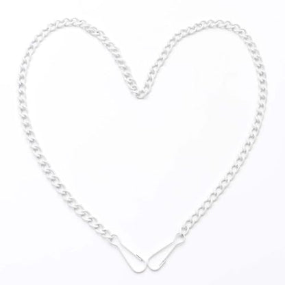 Bieye Chain005 30-Inch White Hanging Chain for Stained Glass Panels - size: White 30-inches Long