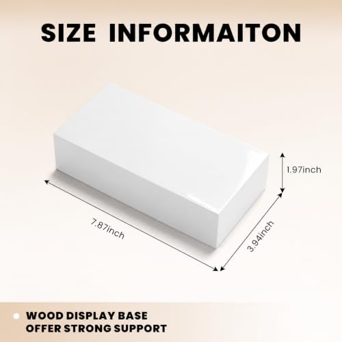Oirlv Solid Wood Minimalism Style Jewelry Display Stand Showcase Jewelry Organizer Square Holder (SM05204) - color: SM05204