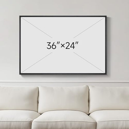Framed Neutral Floral Wall Art for Modern Farmhouse Living Room, 24x36 In - color: Neutral Beige