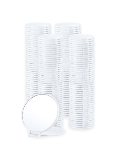 Qislee 200 Pack Compact Mirrors Bulk for Party Favors Purse Travel, White - color: 200 Pcs-white