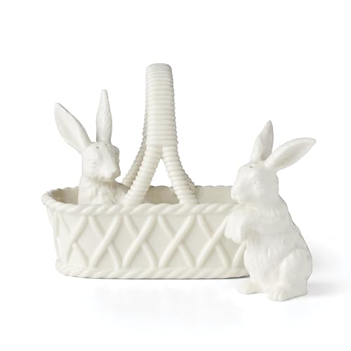 Lenox Wicker Creek Bunny Porcelain Easter Salt and Pepper Shaker Set - style: Salt & Pepper Set