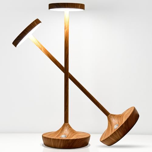 2 Pack Cordless Table Lamps, Rechargeable 6000mAh, 72H Runtime, Waterproof - color: Bamboo Pattern