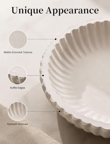 Hanobe Modern Decorative Key Bowl, 10-inch Fluted Design Coffee Table Decor