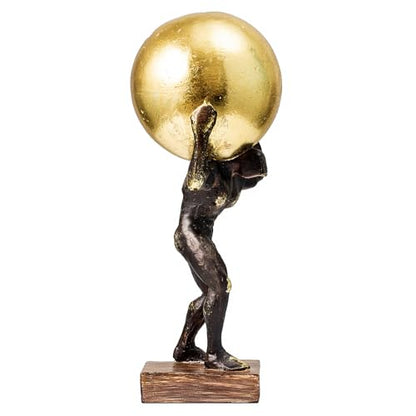 Lukitas Atlas Statue and Sculpture, Struggler Figurine Decor, Resin 13'' - color: Lift Ball