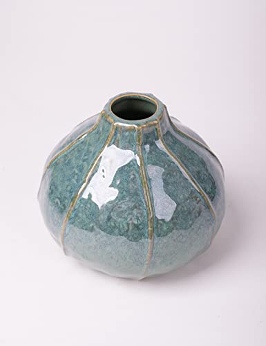 HAUCOZE Ceramic Flower Vase Decorative Sculpture Modern Home Decor 6.3 Inch - size: Medium