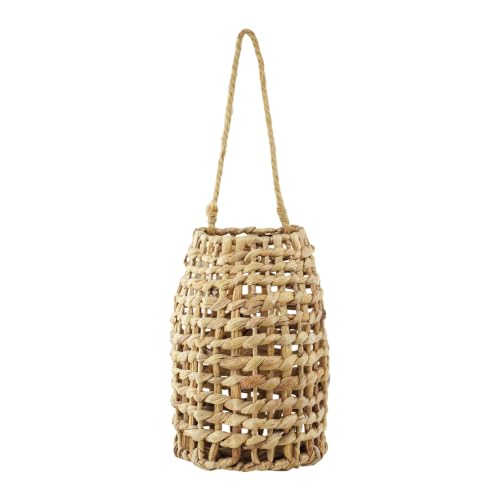 Woven Water Hyacinth Hanging Basket Door Hanging Basket Wall for Home Garden Farmhouse (Water Hyacinth) - color: Water Hyacinth