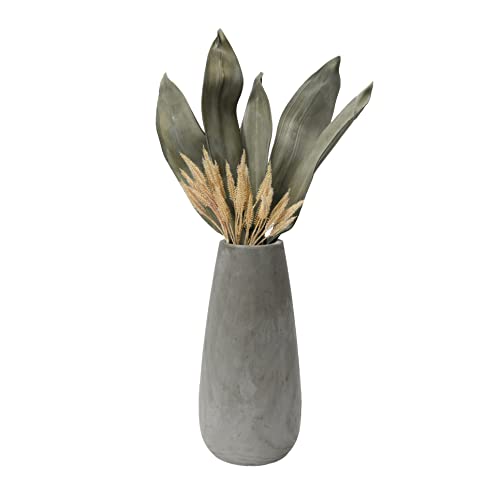 Creative Co-Op Tall Paulownia Wood Vase with Washed Finish, Grey