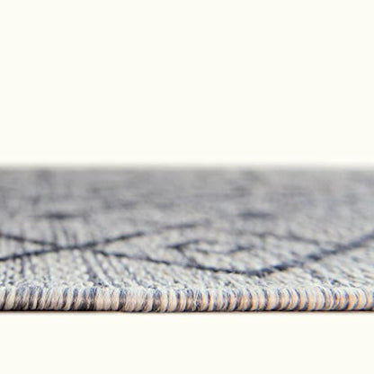 Unique Loom Outdoor Trellis Collection Area Rug - Tribal Trellis (3' 3" x 5' 3" Oval, Gray/ Black) - color: Gray/Black, size: 3'3" x 5'3" (Oval)