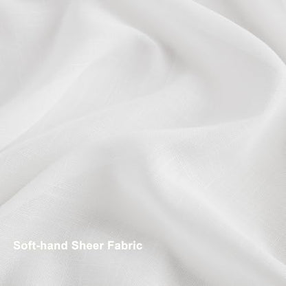 Vision Home White Pinch Pleated Sheer Curtains 40Wx90L 2 Panels - color: White, size: 40"W x 90"L (Pack of 2)
