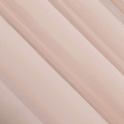 No. 918 Genevieve 2-pack 2-pack Linen Weave Sheer Semi-Sheer Grommet Curtain Panel Pair, 50" x 63", Blush Pink - color: Blush Pink, size: 50"W x 63"L (Pack of 2)