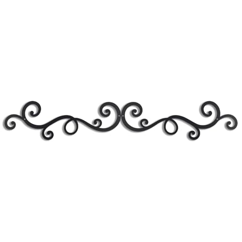 OYEFLY Metal Scroll Wall Art Decor,Rustic Iron Wall Medallion (style 2) - color: style 2