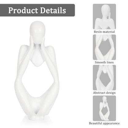 Sandstone Resin Thinker Statue Style Abstract Sculpture, White, Focus - color: Small White, size: Focus 1pc